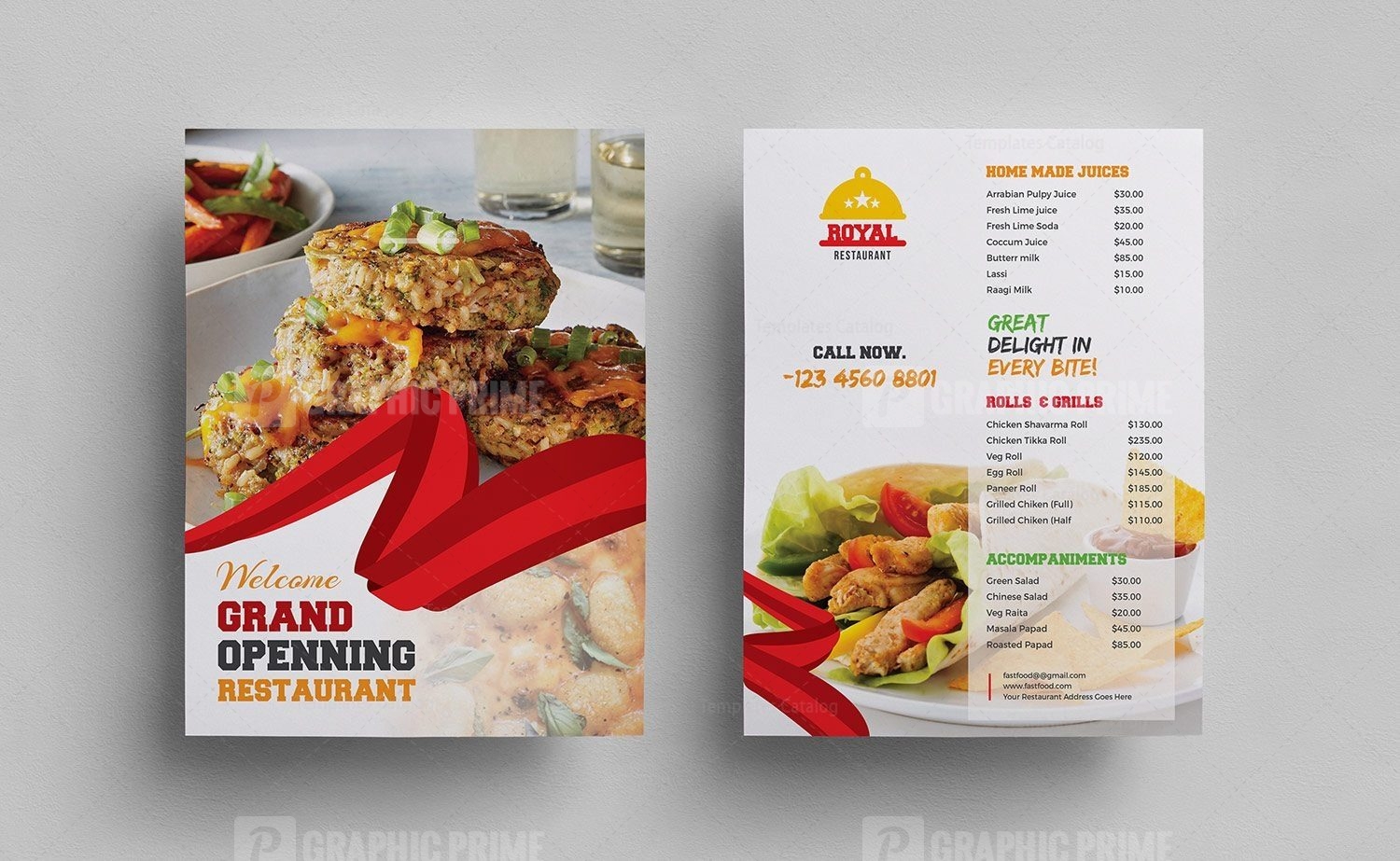 Healthy Food Menu Template - Graphic Prime | Graphic Design Templates