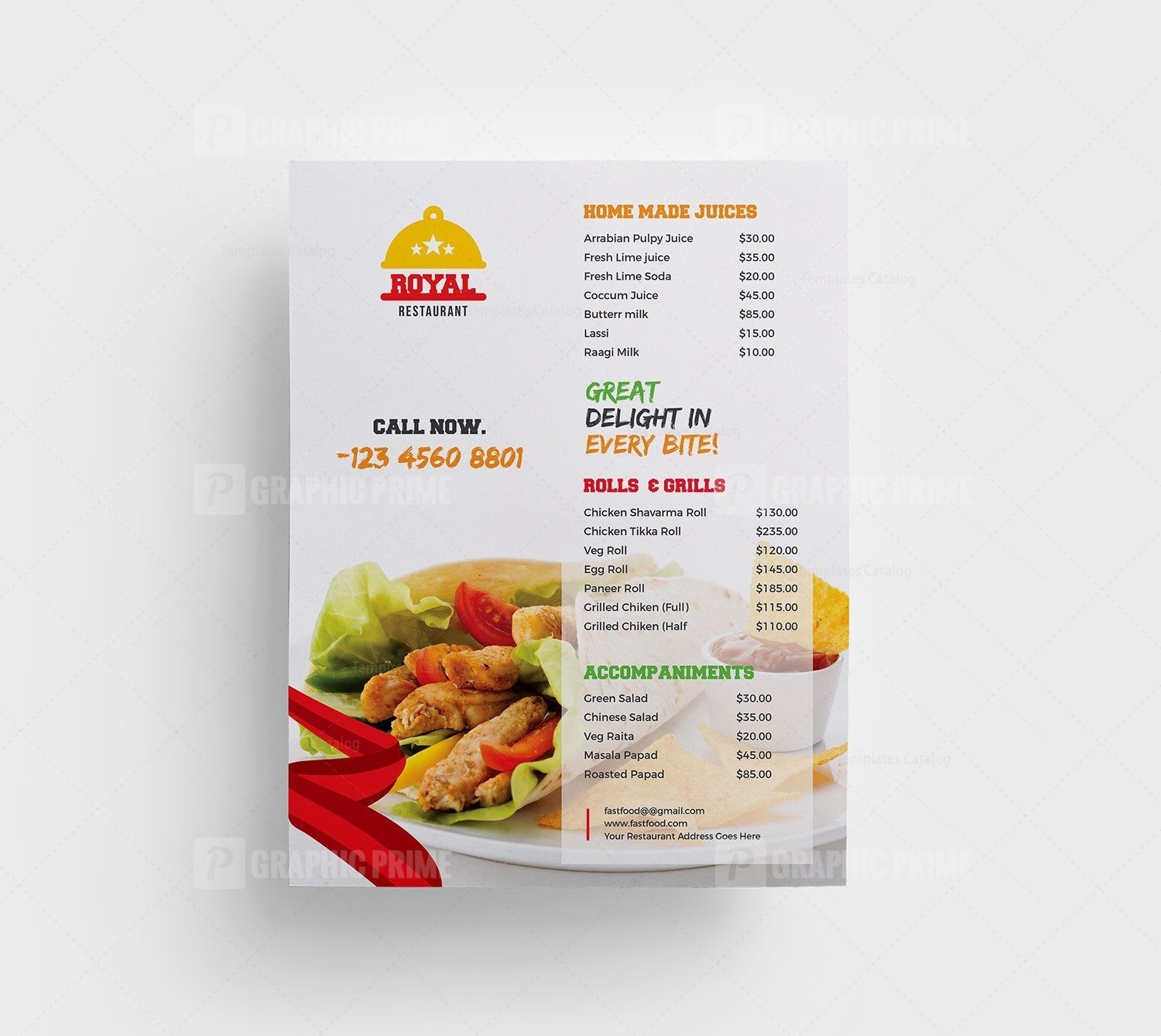 Healthy Food Menu Template - Graphic Prime | Graphic Design Templates