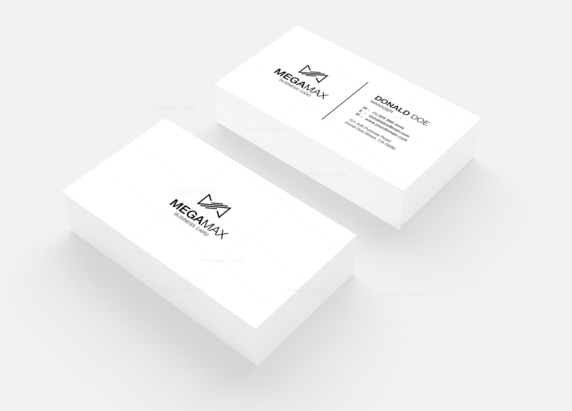 Minimal Black & White Business Card Design - Graphic Prime | Graphic ...