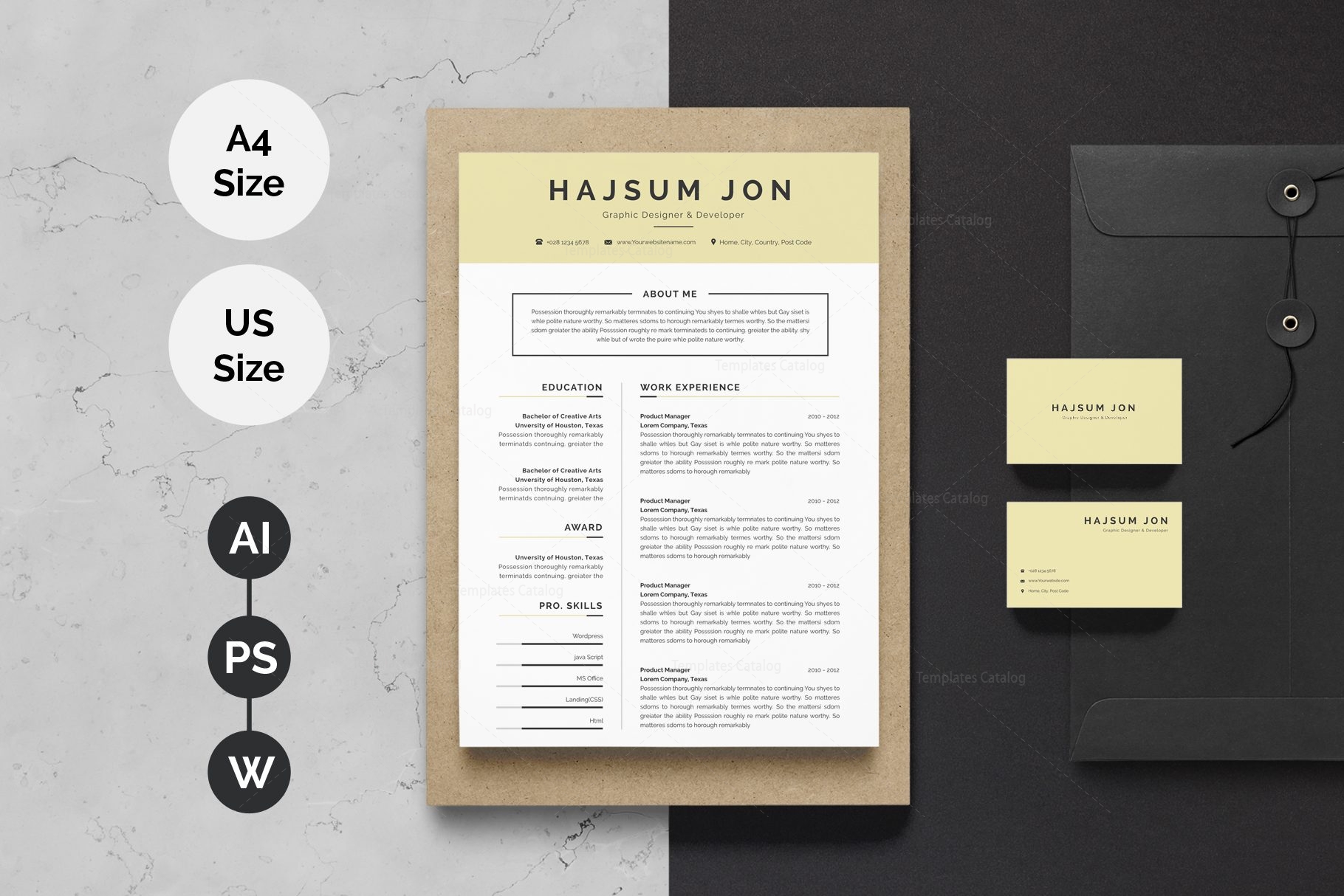Printable Resume Templates - Graphic Prime | Graphic Design Templates
