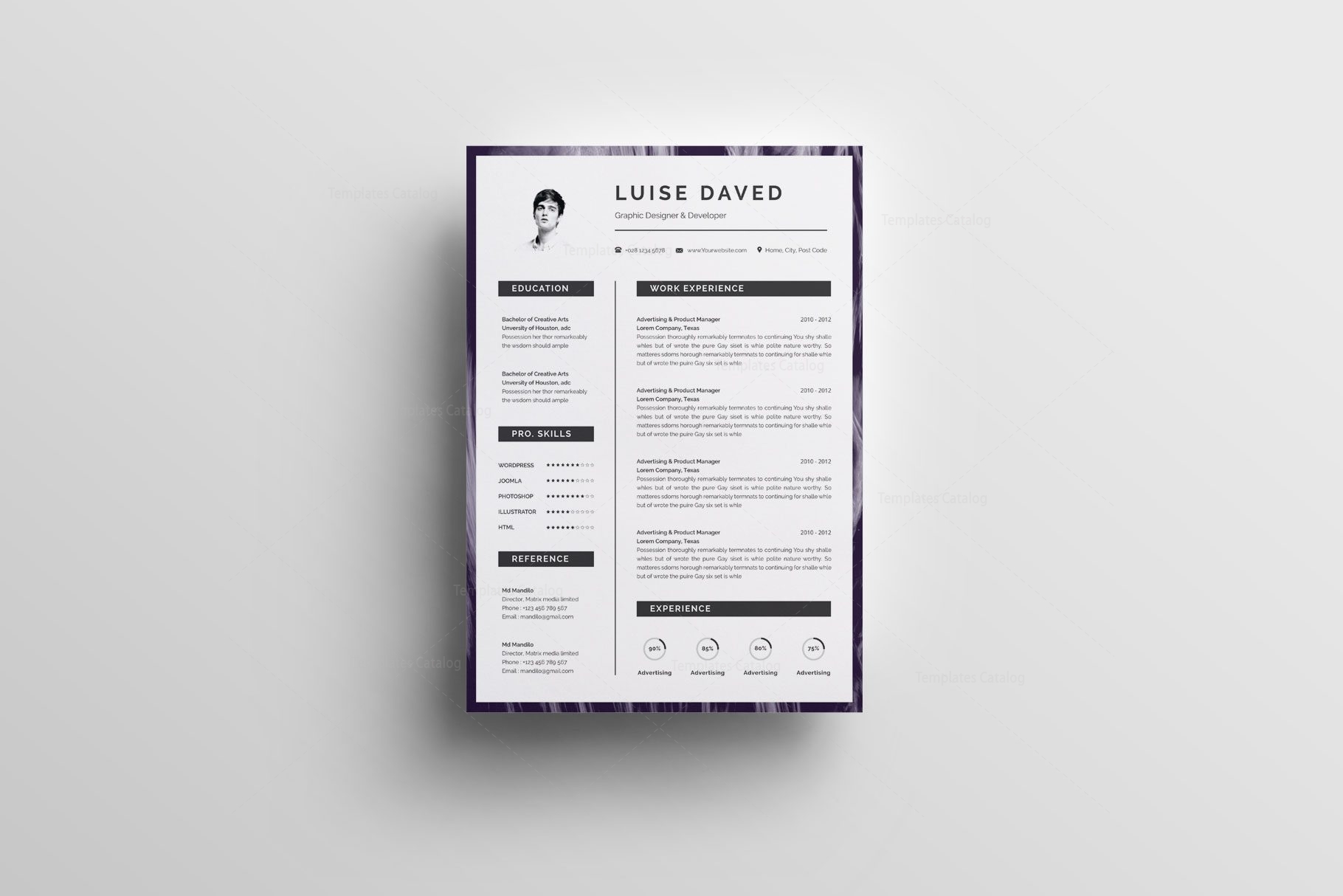 Professional Printable Resume Templates - Graphic Prime | Graphic ...