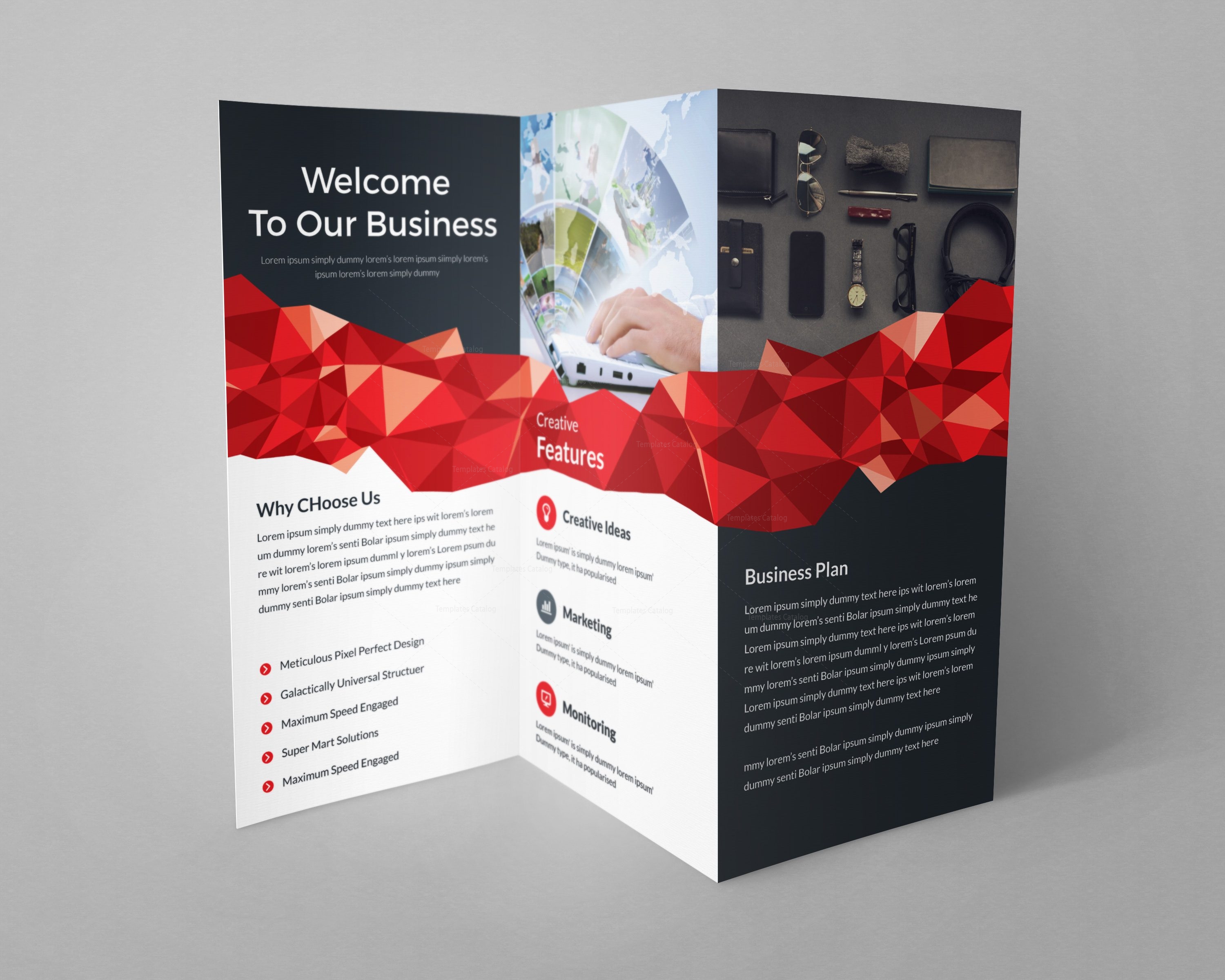 Tallinn Professional Tri  fold  Brochure  Design Template 